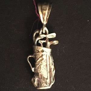 NEW~Sterling Silver Golf Bag Pendant